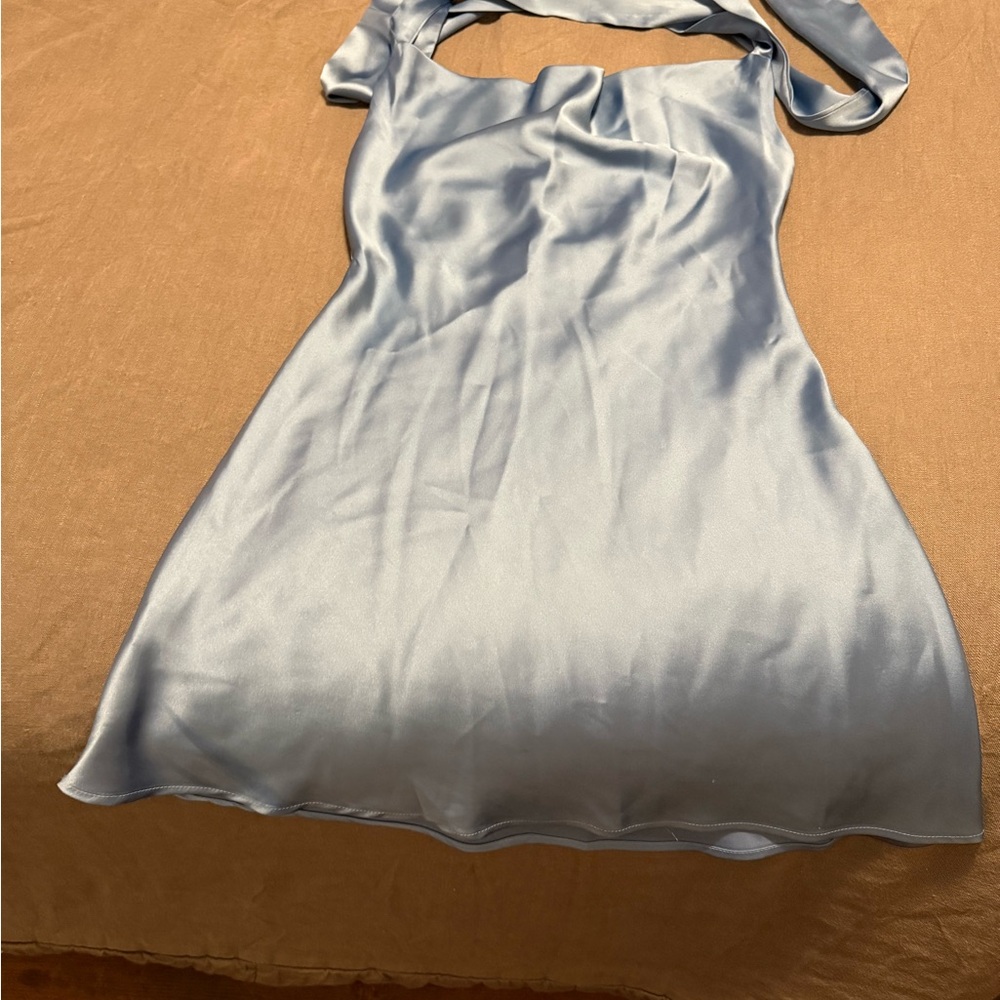 Amazon Silver One Shoulder Slip Dress Cocktail
